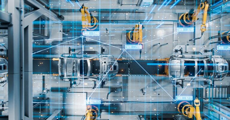 Vehicle assembly line with AI technology