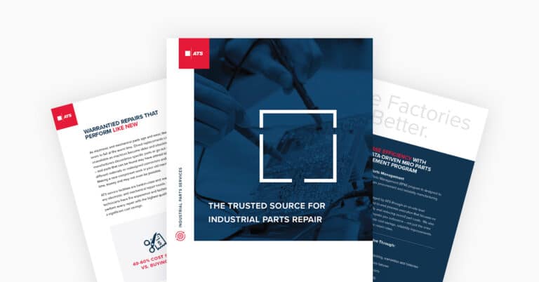 PDF pages of industrial parts repair brochure